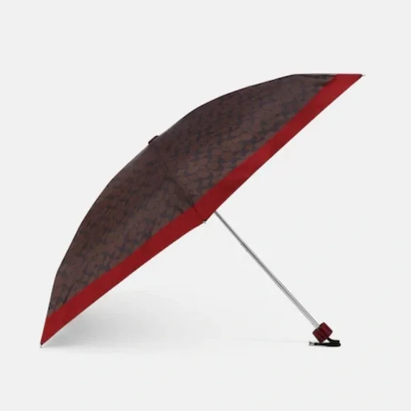 Authentic COACH mini UV Protection retractable nylon umbrella w sleeve - Picture 2 of 7